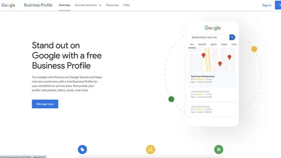 Google My Business profile